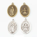 Guadalupe Medal in 2 Metal Finishes for Jewelry Making view 1