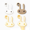 Vintage Finish Metal Minimal Rabbit Head Charms in 3 Style Options view 1
