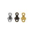 Tiny Flower Connector In 3 Metal Finishes For Jewelry Making view 1