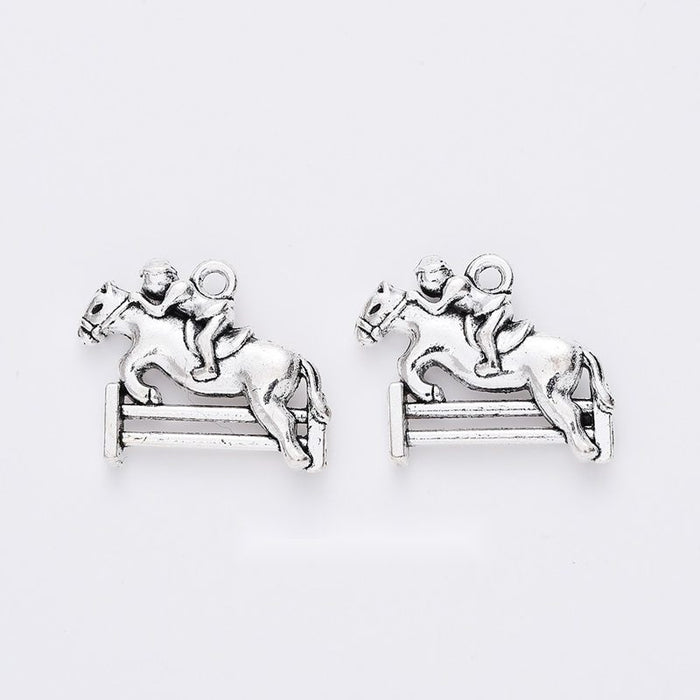 Equestrian Jump Charm In 1 Metal Finish For Jewelry Making