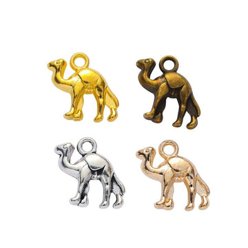 Walking Camel Charm Pendants in 4 Metal Finish Options