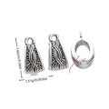 Braided Tapered Bail Bead in Textured Metal for Jewelry Making view 1