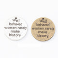 Inscribed Round Disc Metal Charms in 2 Pictured Finishes view 1