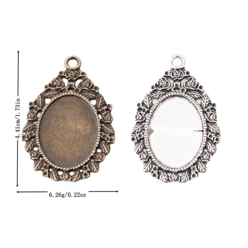 Rose Oval Cabochon Setting front product view