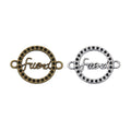 Friend Round Two Loop Connector in Two Antique Finishes view 1