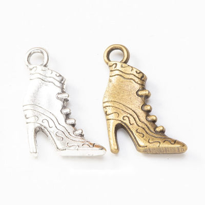 Grouped front views of high heel boot charms