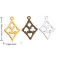Playing Card Suit Diamond Charms in Three Finishes view 1
