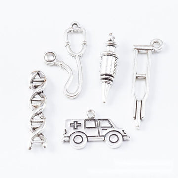 Medical Theme Metal Charms in Six Style Options for Jewelry Making