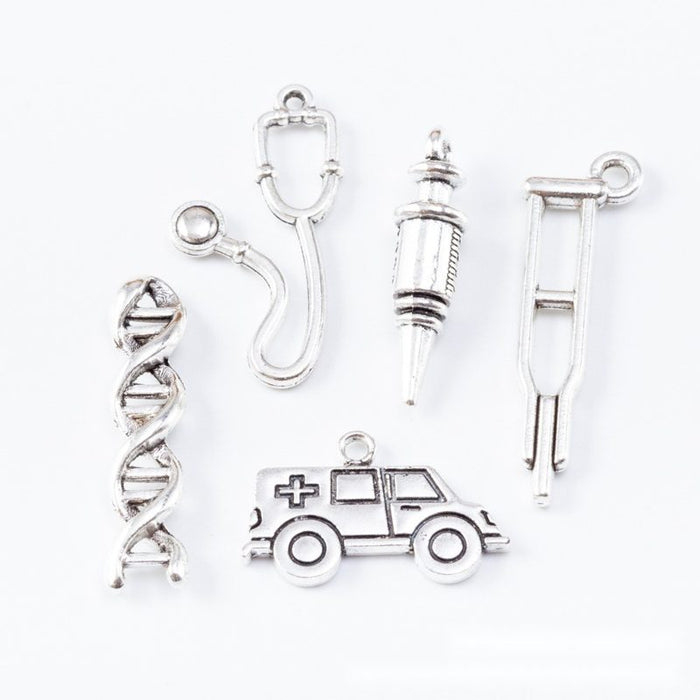 Medical Theme Metal Charms in Six Style Options for Jewelry Making