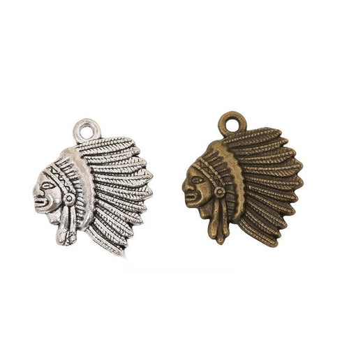 Headdress profile charm shown in grouped front views