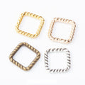 Square Jewelry Connector in 4 Metal Finishes for Jewelry Making view 1