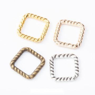 Square Jewelry Connector in 4 Metal Finishes for Jewelry Making