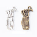 Golf Bag Charm in 2 Metal Finishes for Jewelry Making view 1