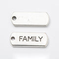 Family Word Charm in 1 Metal Finish for Jewelry Making view 1
