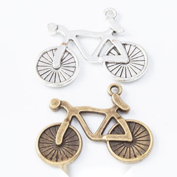 Vintage Finish Metal Bicycle Charms in 2 Style Options