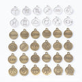 Round Zodiac Symbol Metal Charms in 2 Pictured Finishes view 1