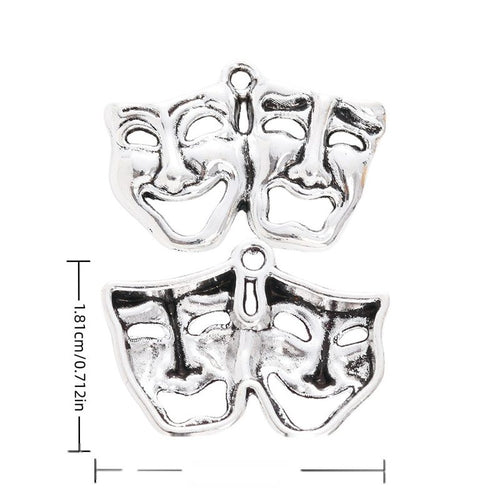 Comedy and Tragedy Masks components shown from the front in all pictured options
