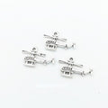Airplane Charm in Antique Silver for Jewelry Making view 1
