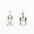 Twin Tower Castle Charm Metal Pendant for Jewelry Making view 1