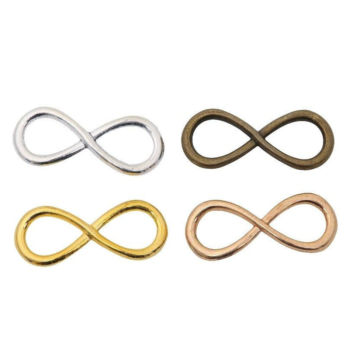 Infinity Link Connectors in Four Smooth Metal Finishes