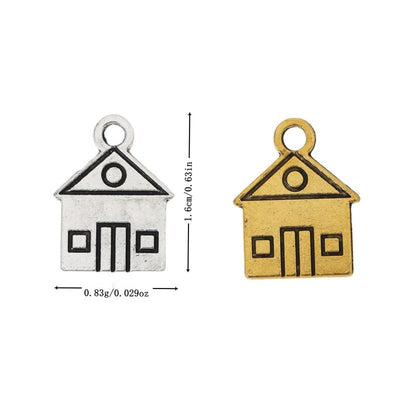 House Metal Charms grouped product view on a white background