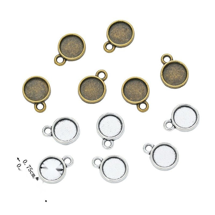 Round 6mm Bezel Jewelry Making Component In 2 Finish Options