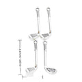 Silver Tone Golf Club Metal Charms with Textured Grips view 1