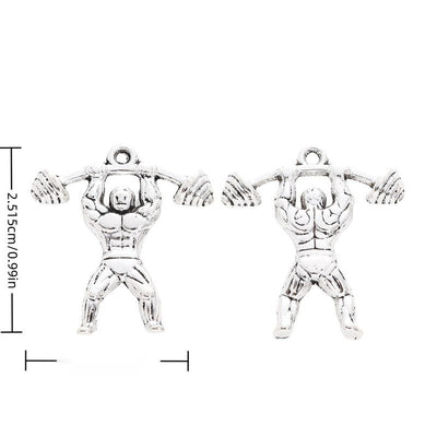 Weightlifter athlete charms shown in product image 1