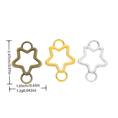 Star Connector showing an open five-point star with loops at both ends