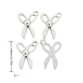 Small Scissors Metal Charms in Antique Silver Finish view 1