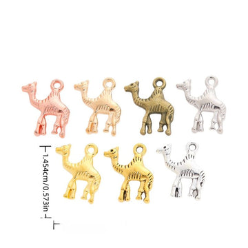 Small Camel Metal Charms in Seven Metallic Finishes