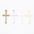 Simple Cross Charm in Multiple Metal Finishes for Jewelry Making view 1