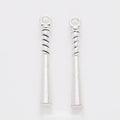 Slender Golf Club Metal Charm for Jewelry Making in Antique Silver view 1
