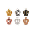 Openwork Crown Metal Charms in Six Polished Finishes view 1