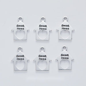 Sweet Home House Charm Metal Pendant for Jewelry Making