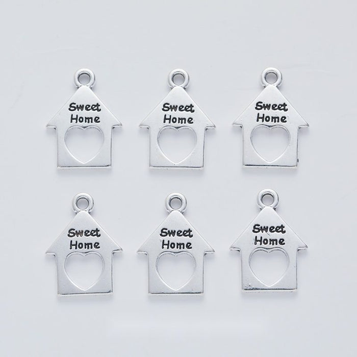 Sweet Home House Charm Metal Pendant for Jewelry Making