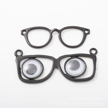 Black Eyeglasses Frame Connector Charms In Two Styles