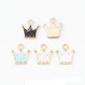 Enamel Crown Metal Charm Pendant For Jewelry Making view 1