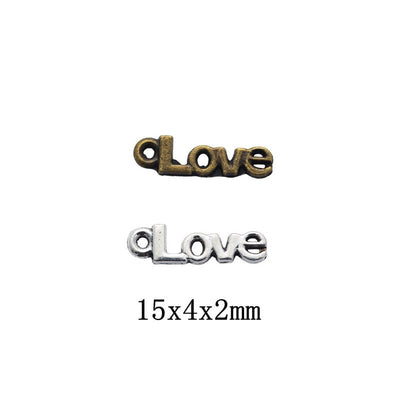 Front and finish comparison of love word connector