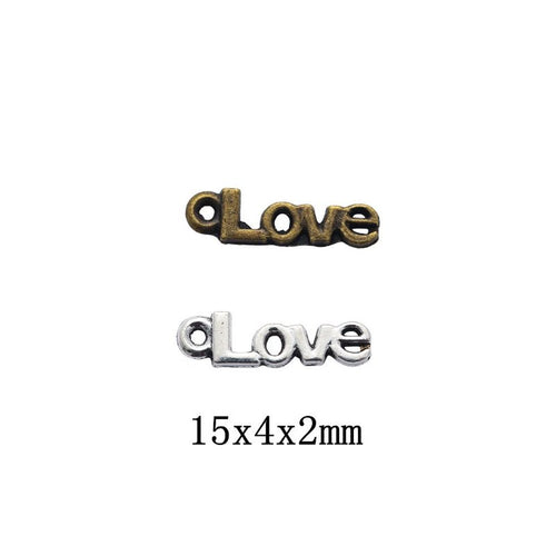 Front and finish comparison of love word connector