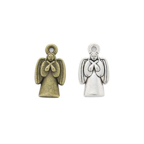 Praying Angel Charm pictured option assortment on a white background