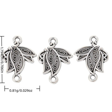 Leaf Connector Alloy Connector in Antique Silver Finish