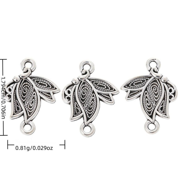 Leaf Connector Alloy Connector in Antique Silver Finish