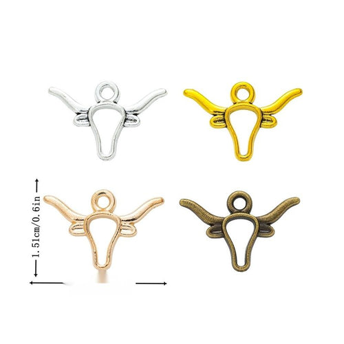 Longhorn Skull Outline shown in the available metal finishes