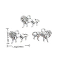 Walking Lion Metal Charm in Textured Metal for Jewelry Making view 1