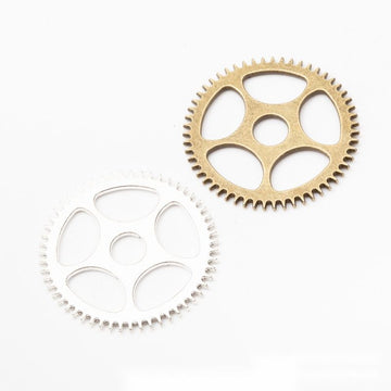 Round Gear Metal Connector Components in 2 Finishes