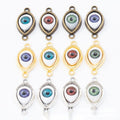 Colorful Evil Eye Teardrop Pendants in 12 Metal Finish Options view 1