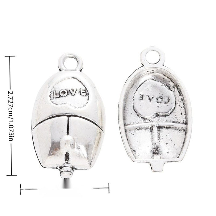 Love Computer Mouse Charm in 1 Metal Finish for Jewelry Making