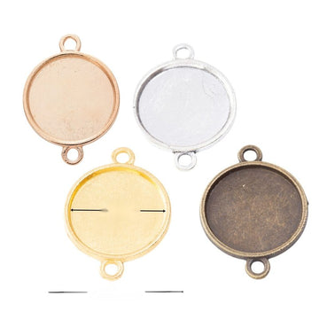 Round 16 mm Bezel Connector Setting in Four Finishes