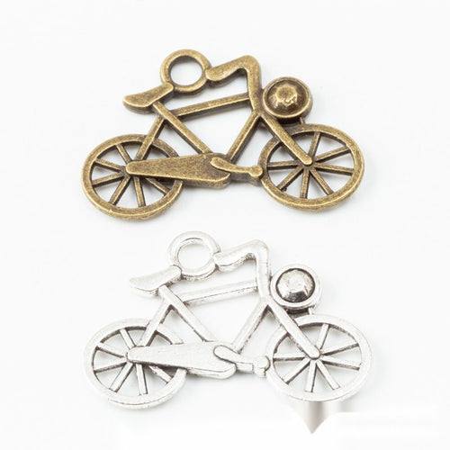 Bicycle Charms showing assortment on a white background